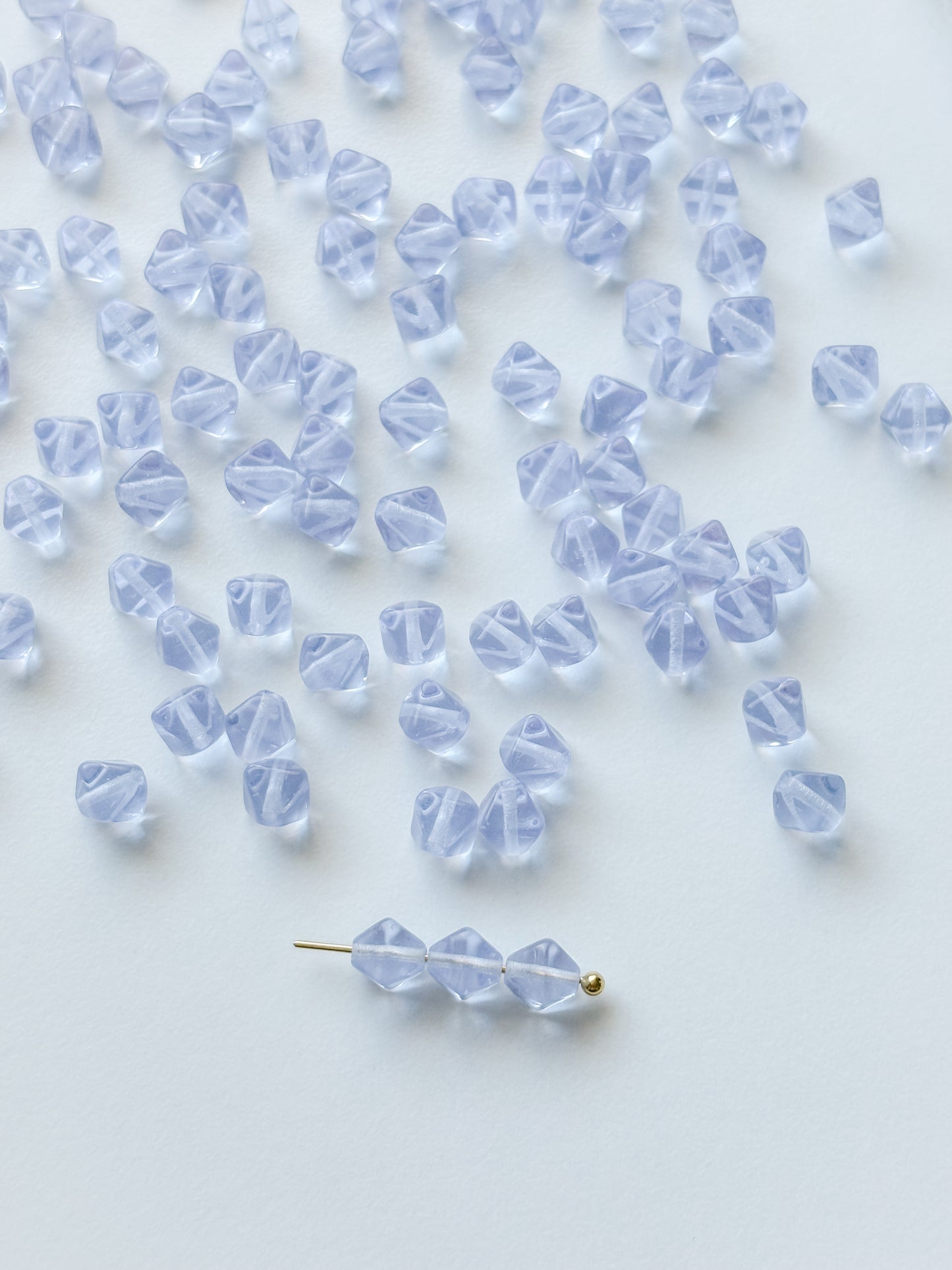 Glass bead 6mm, Czech glass bead, lilac, 50pcs