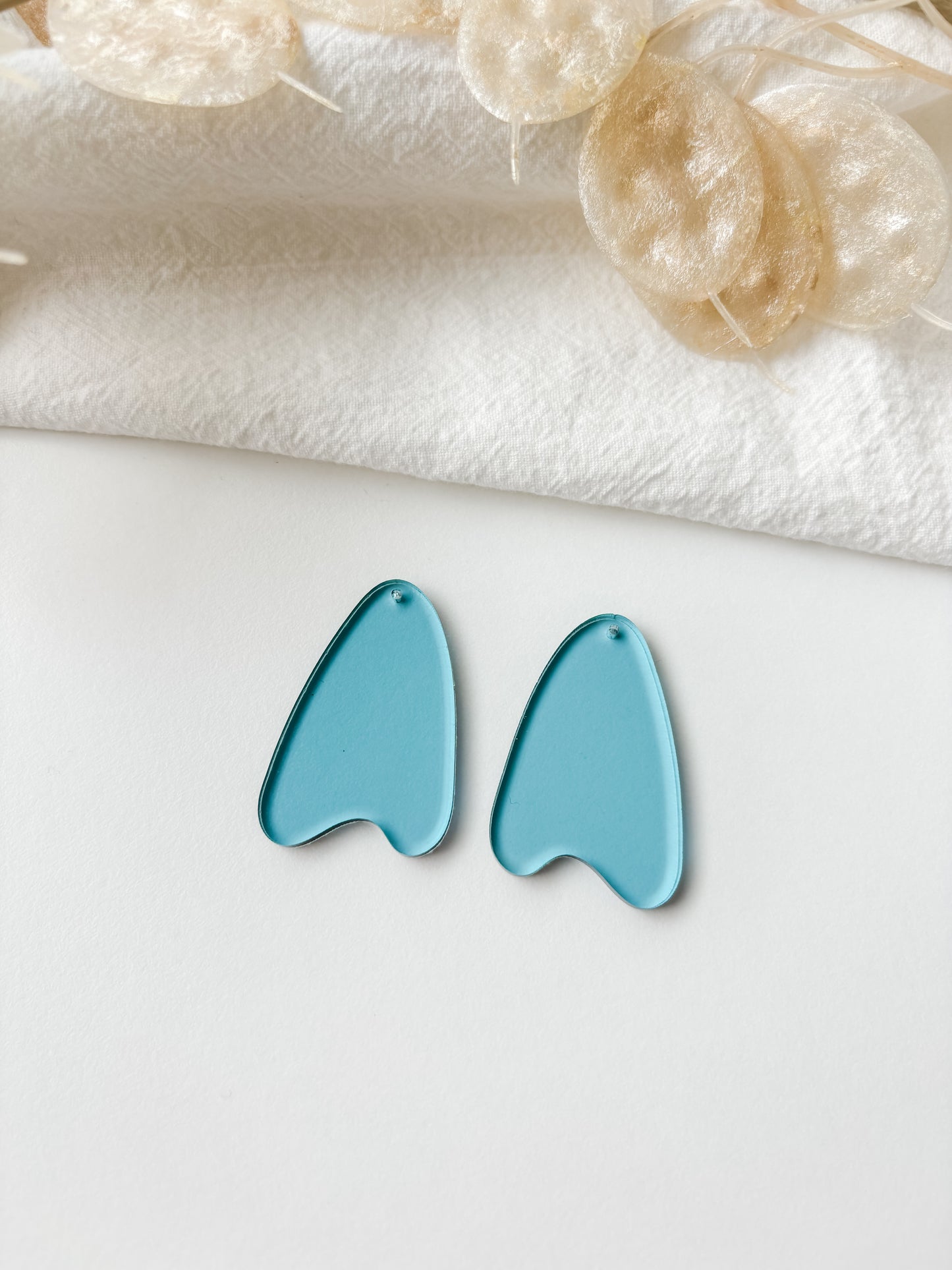 Pendant blue transparent 40mm