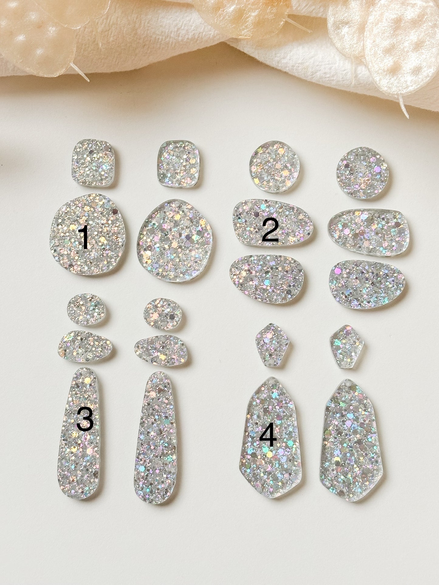 Riipus setti, glitter, 1pari