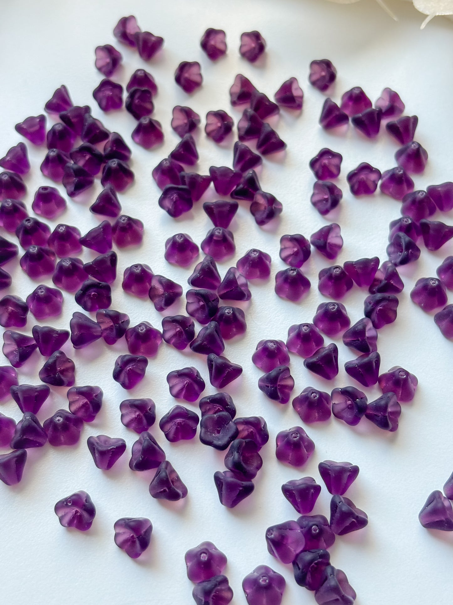Glass bead flower 6x8mm, Czech glass bead