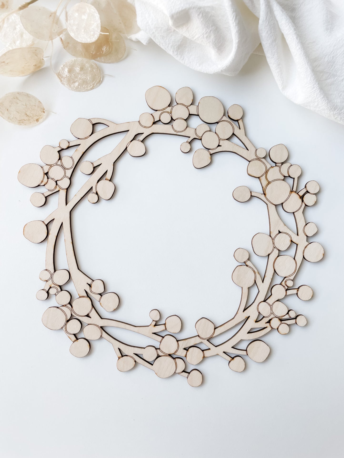Wreath birch plywood 26cm