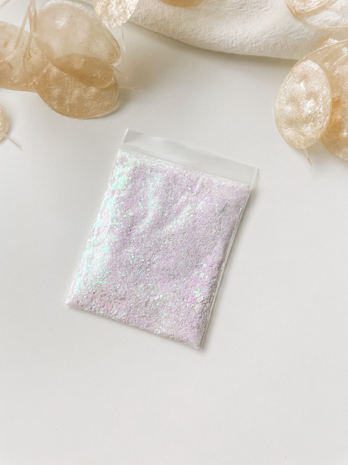 Glitter 10g, valkoinen