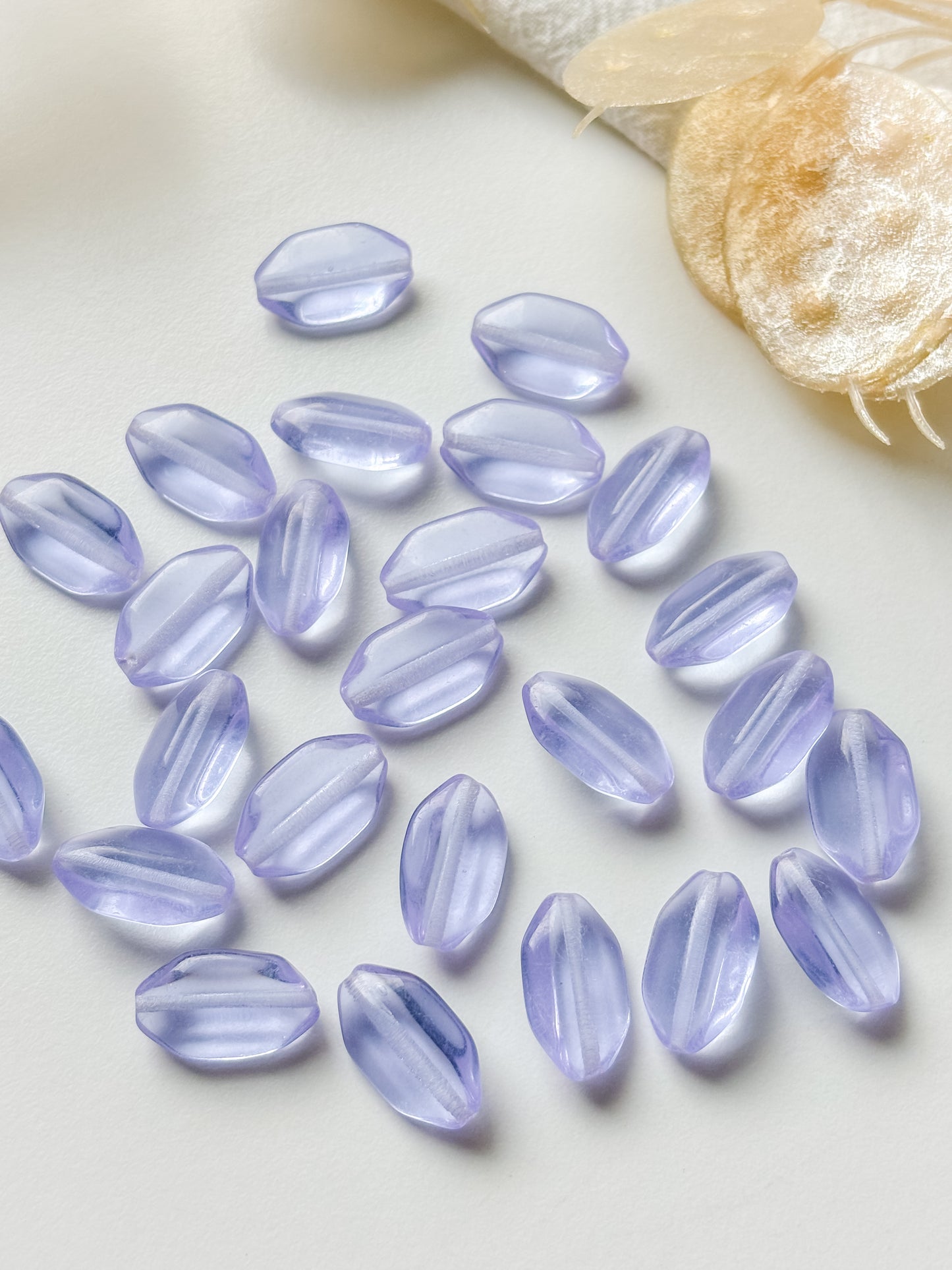 Glass bead 18x10mm, Czech glass bead, 6pcs