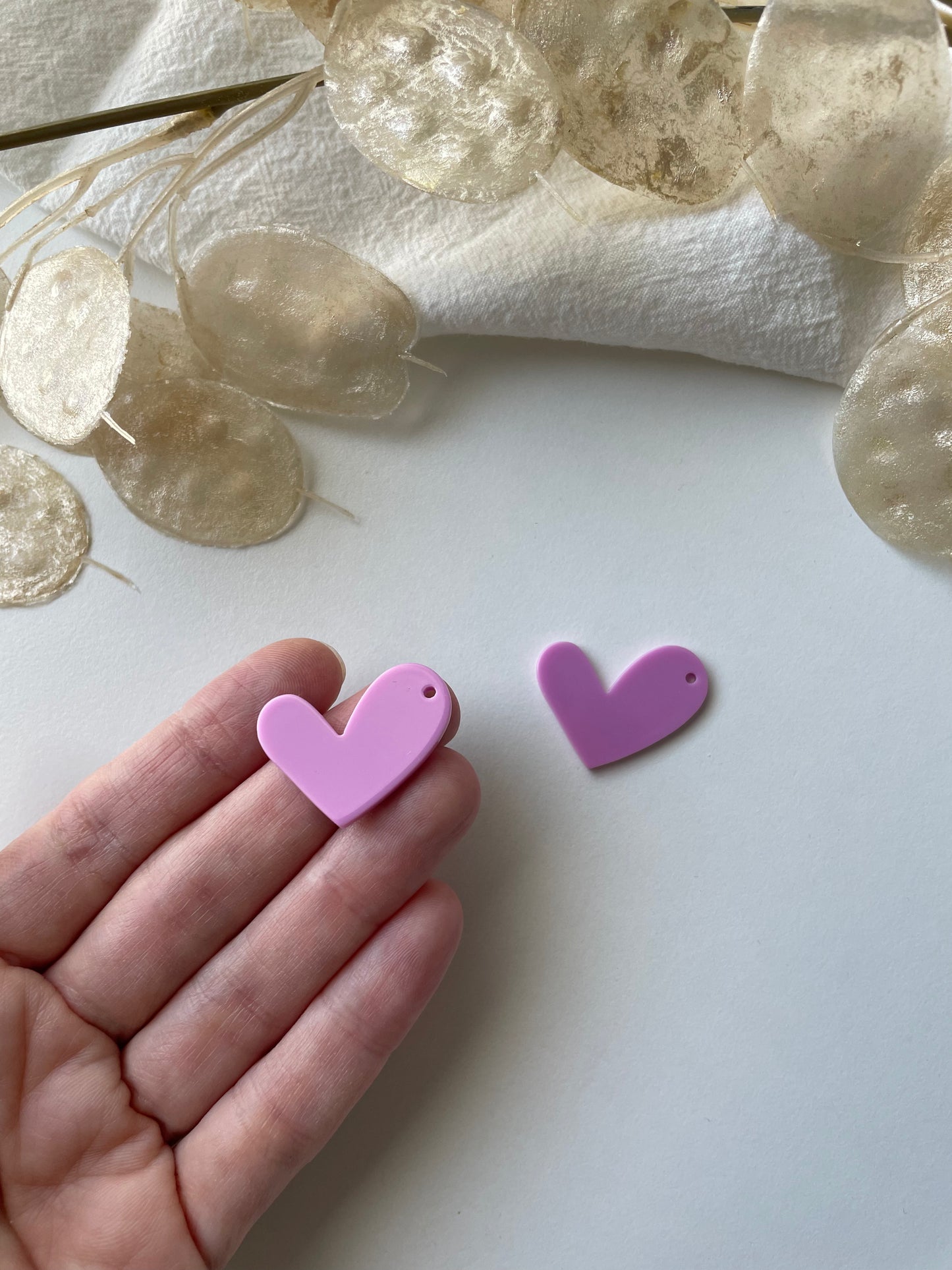 Pendant heart 21x25x2mm 1pc
