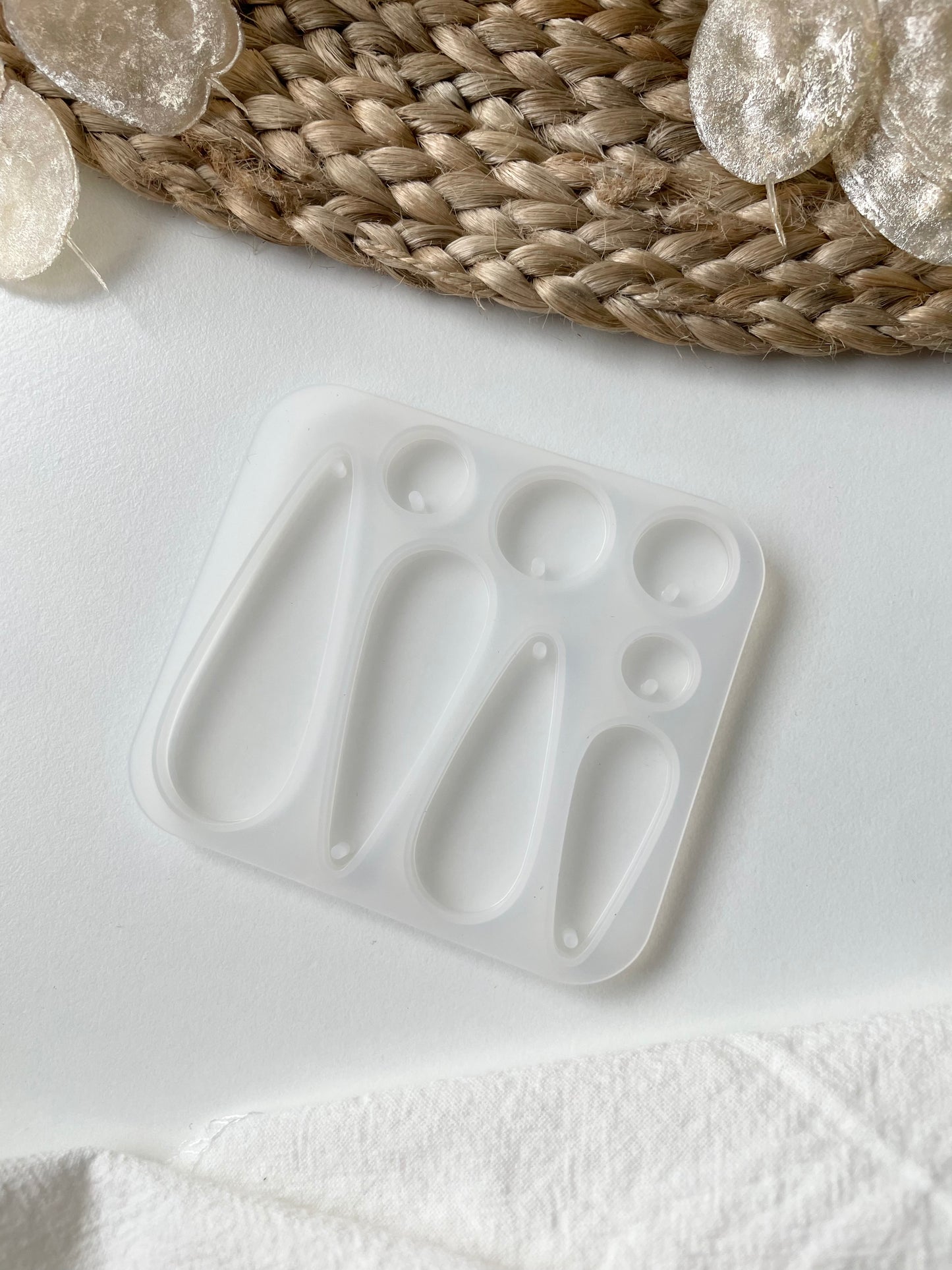Silicone mold Earrings, 65x72x5mm