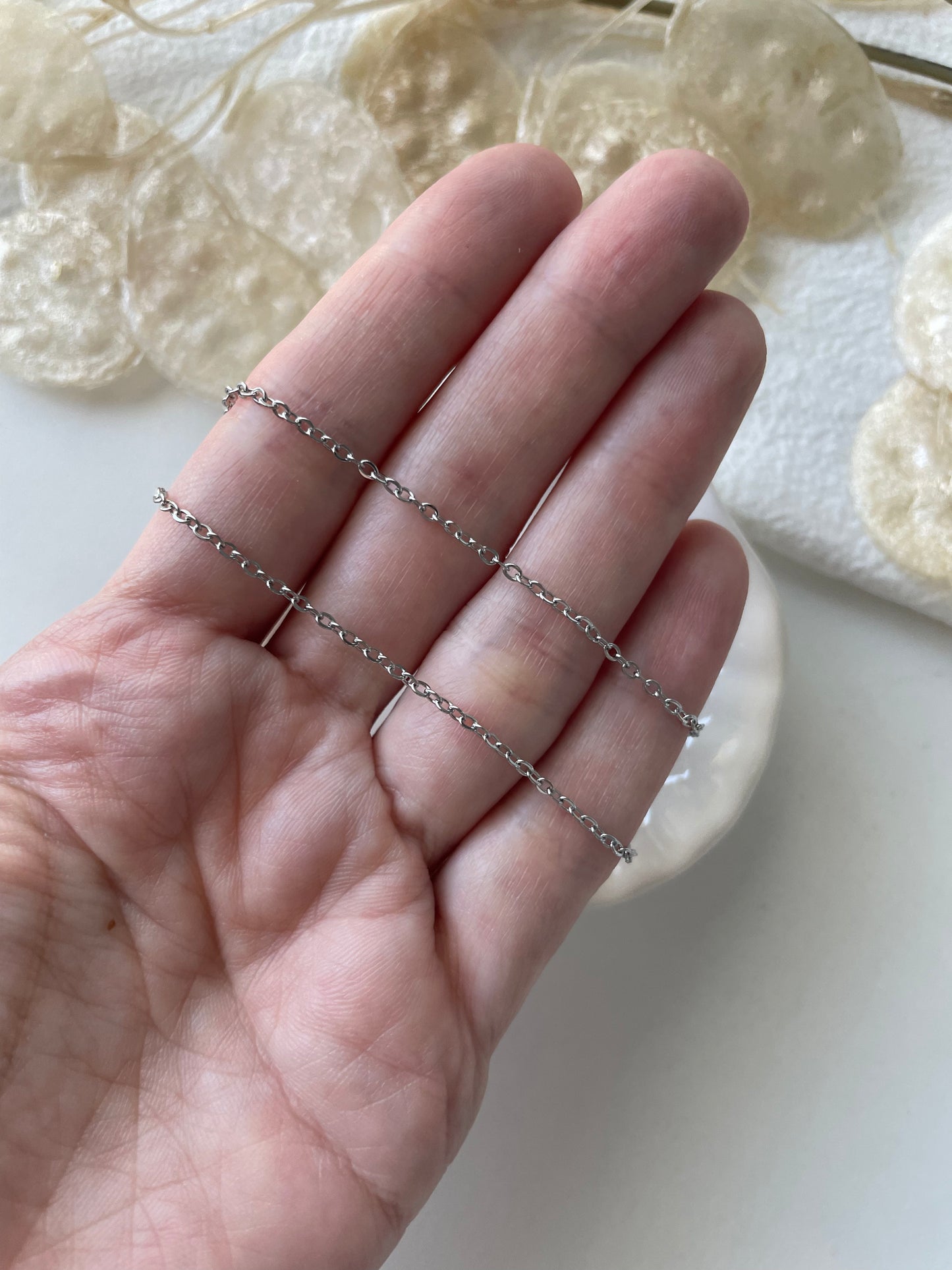 Chain 1.5mm 45cm, stainless steel