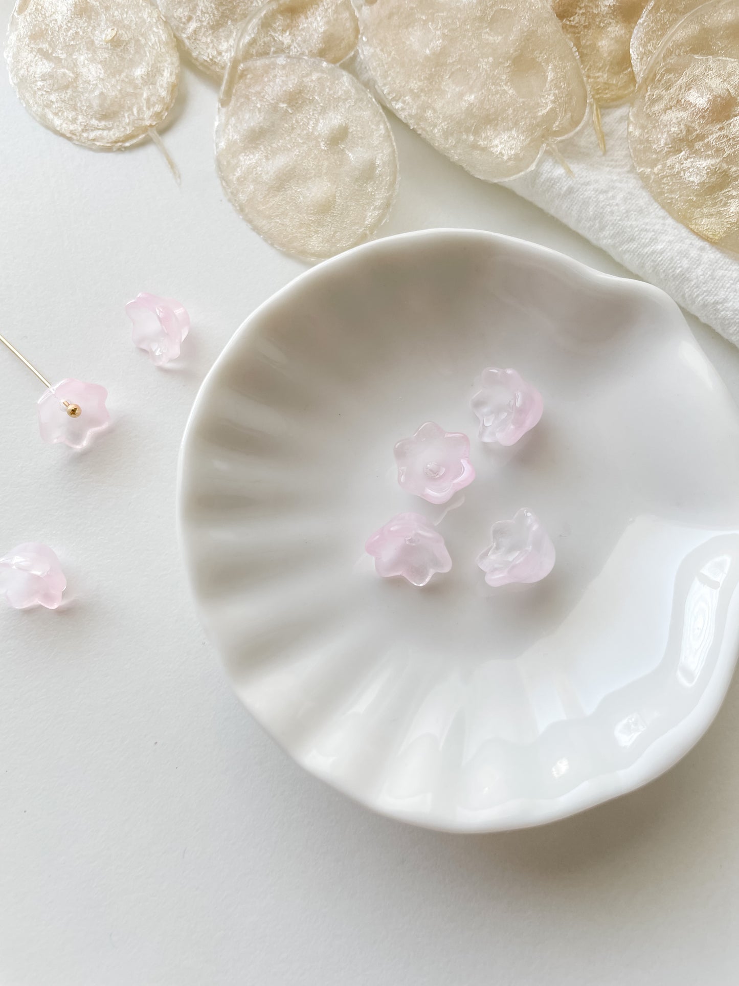 Glaspärla blomma, 7x11,5x11,5mm, 1st
