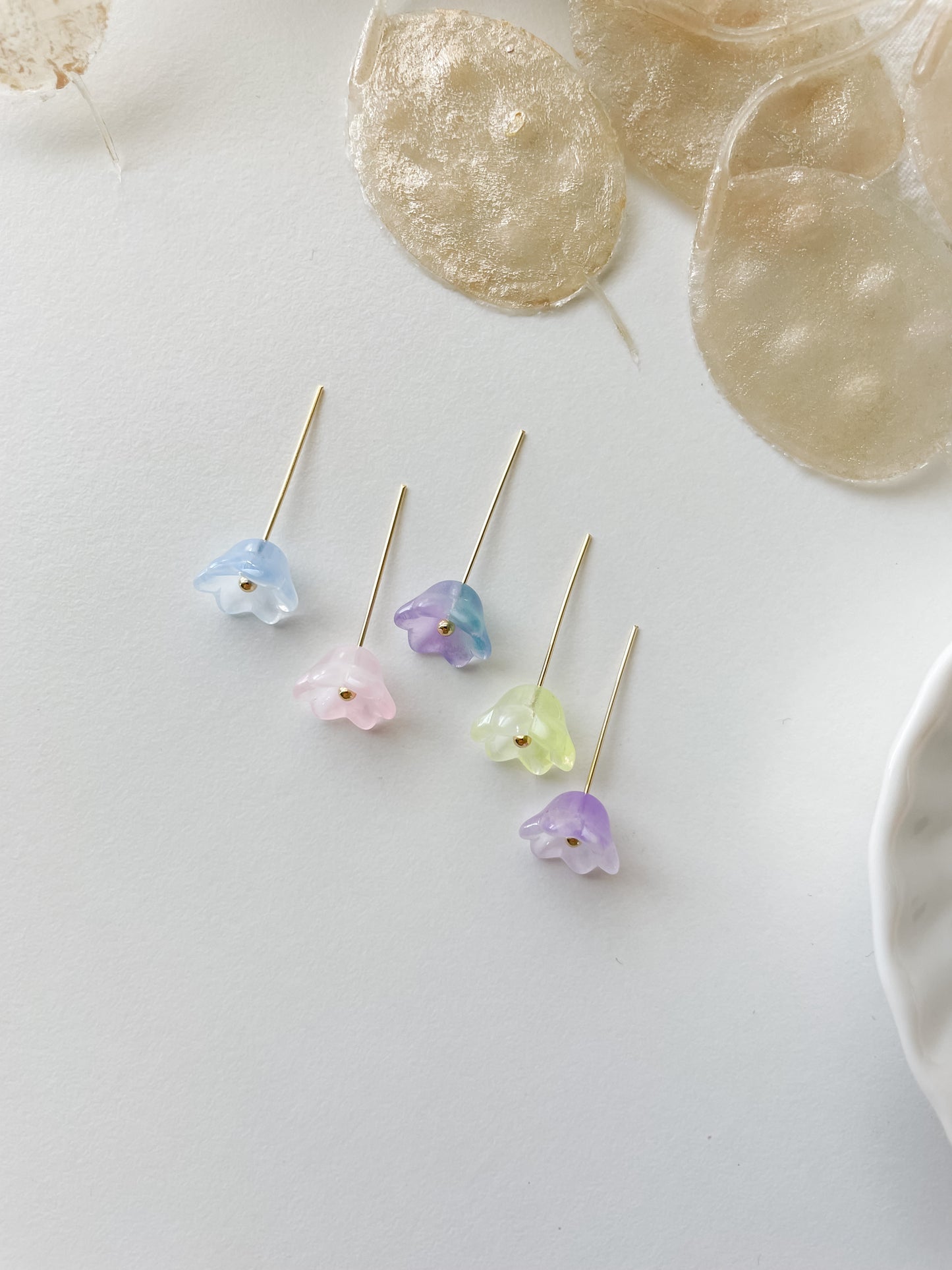 Glaspärla blomma, 7x11,5x11,5mm, 1st