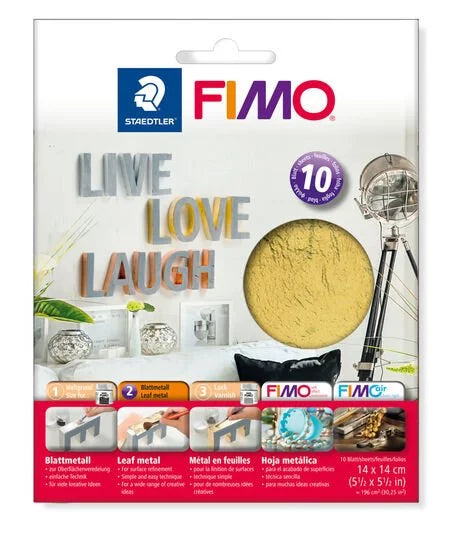 Fimo lehtimetalli, kullanvärinen, 10kpl