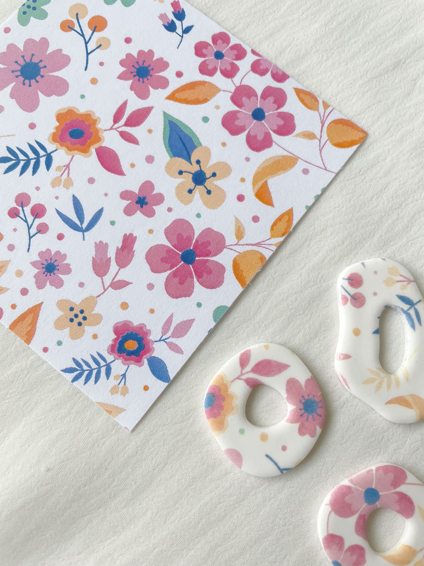 Transfer paper polymer clay 8x8cm, 1pc