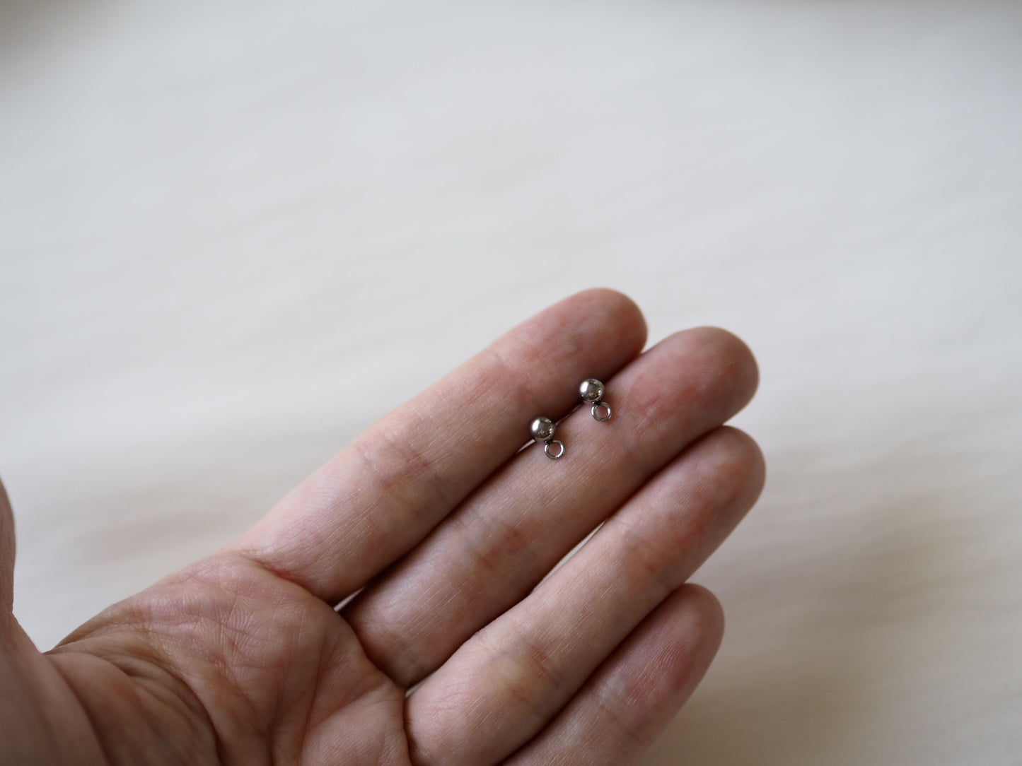 Earring stud rst304, 15x7mm, 1pair