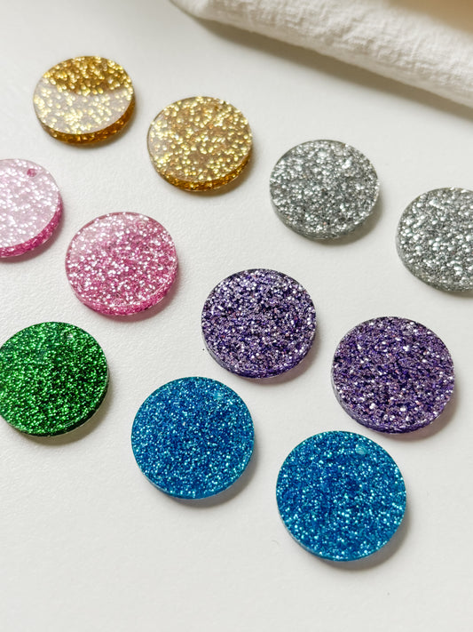 Hänge cirkelglitter, 6st 