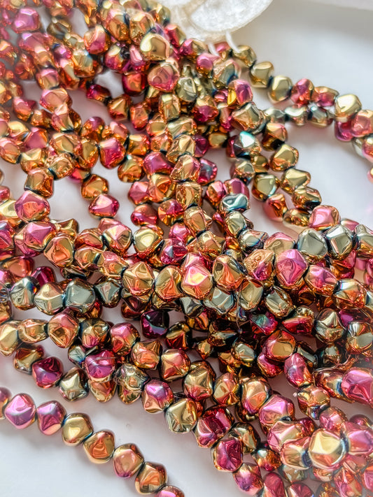 Lasihelmi 6.5x8x5mm, n.100kpl