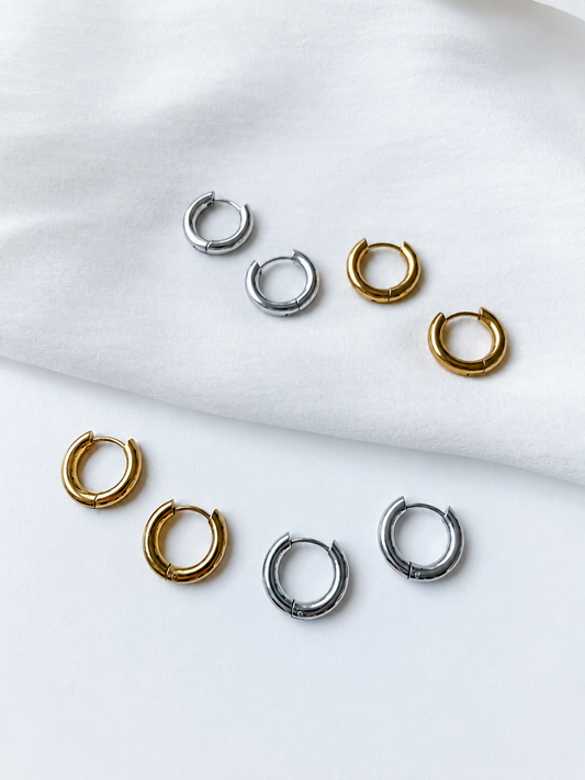 Korvakorurengas 1 pari Huggie RST316, 15x16x3mm, vedenkestävä