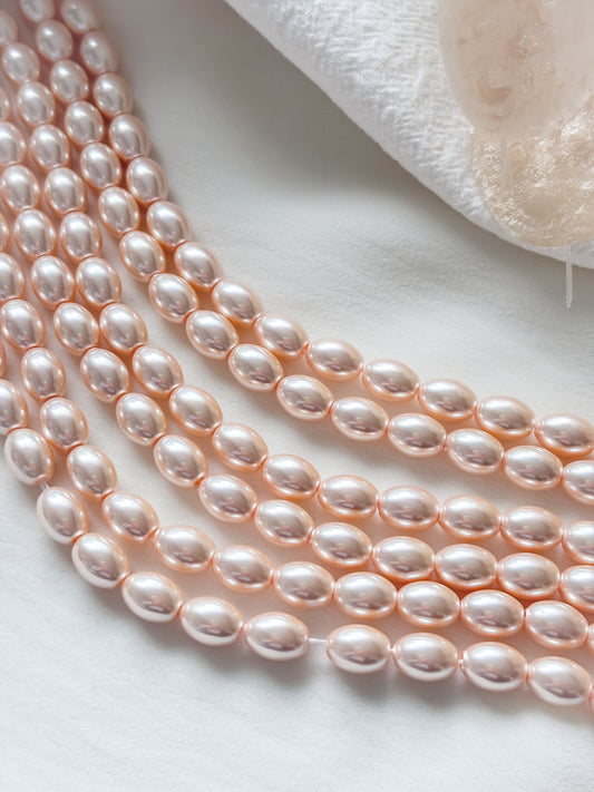 Shell pearl helmi 10x7mm, n.40kpl