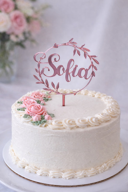 Kakkukoriste omalla nimellä (eri värejä)