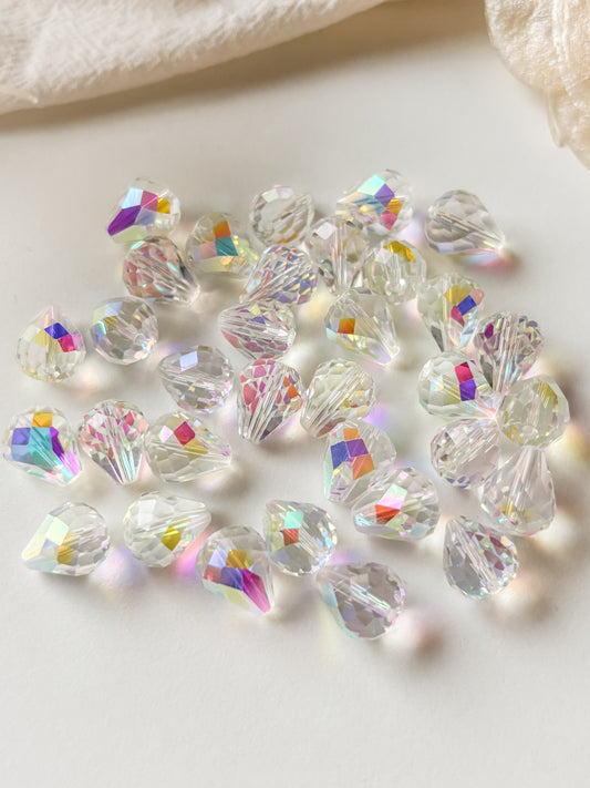 Lasihelmi pisara 10x12mm, 6kpl