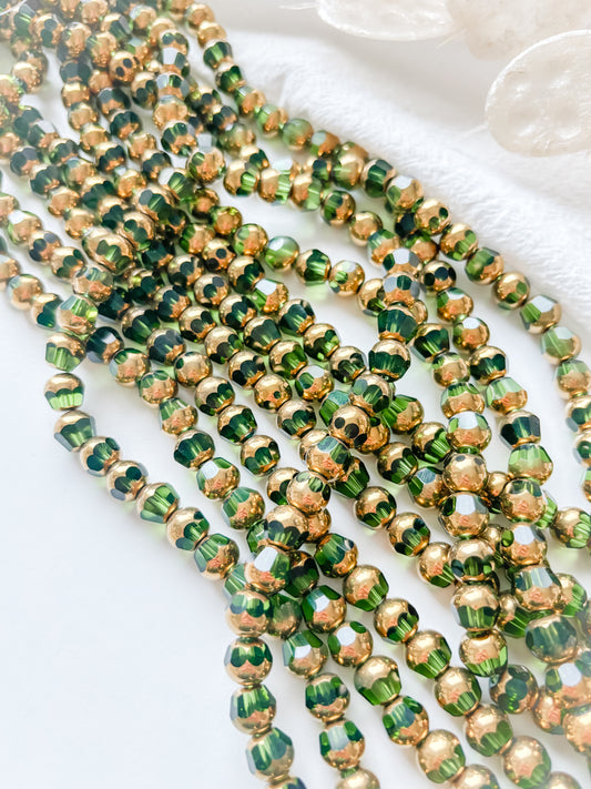 Glaspärla 7x8mm, ca 42 st