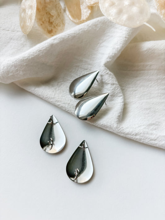 Earring stud 29.5x18.5mm, RST304, 1pair