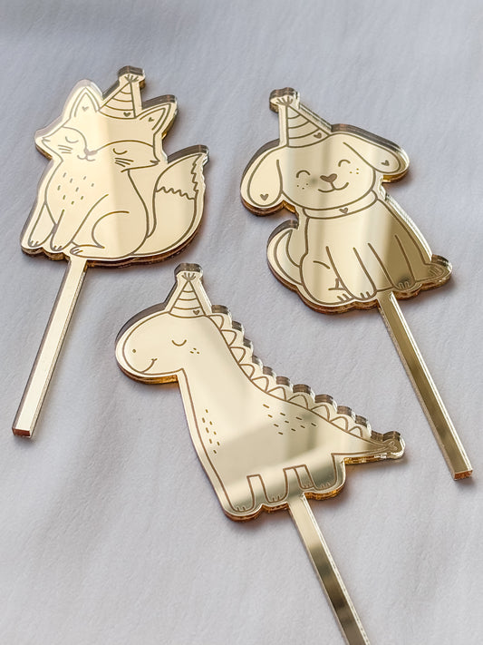 Kakkukoriste eläimet 3kpl (eri värejä)