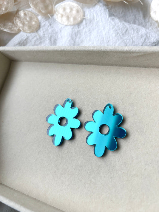 Hänge blomma 40mm, 1 par (olika färger)