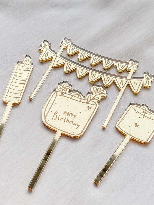 Kakkukoriste 4kpl (eri värejä)