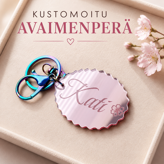 Kustomoitu avaimenperä/laukkukoru