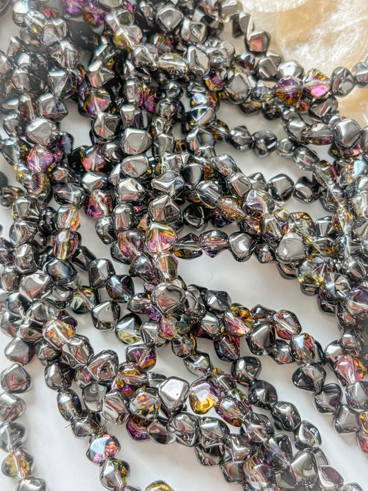 Lasihelmi 6.5x8x5mm, n.100kpl