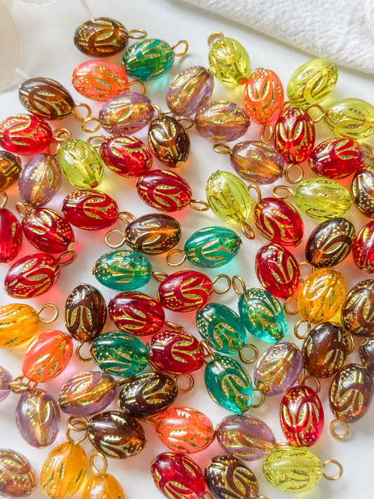 Riipus ovaali helmi 19x10.5mm, mix.10kpl