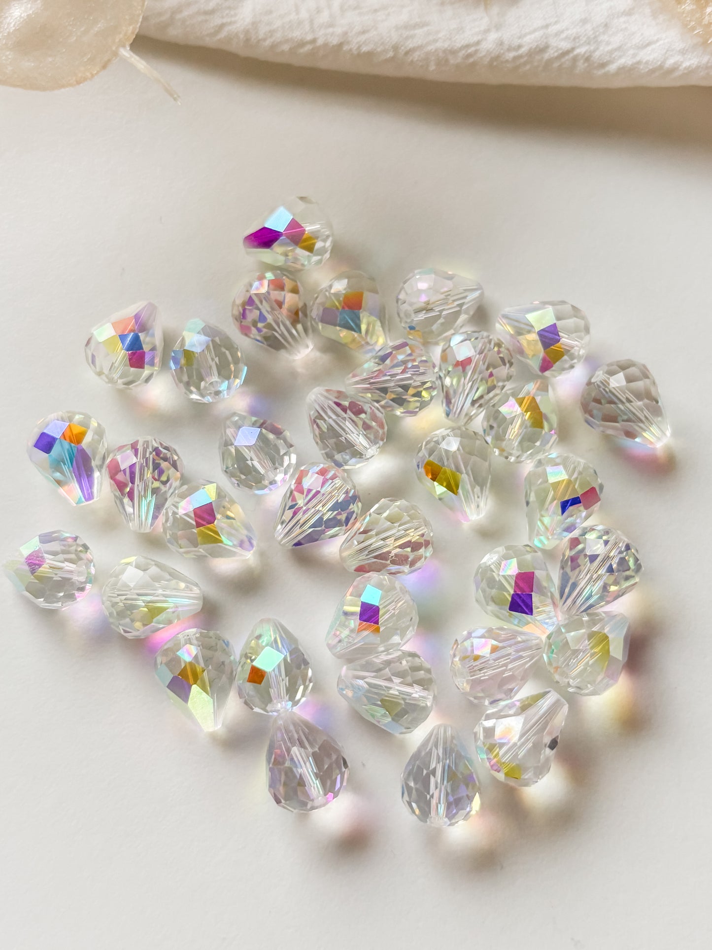 Lasihelmi pisara 10x12mm, 6kpl