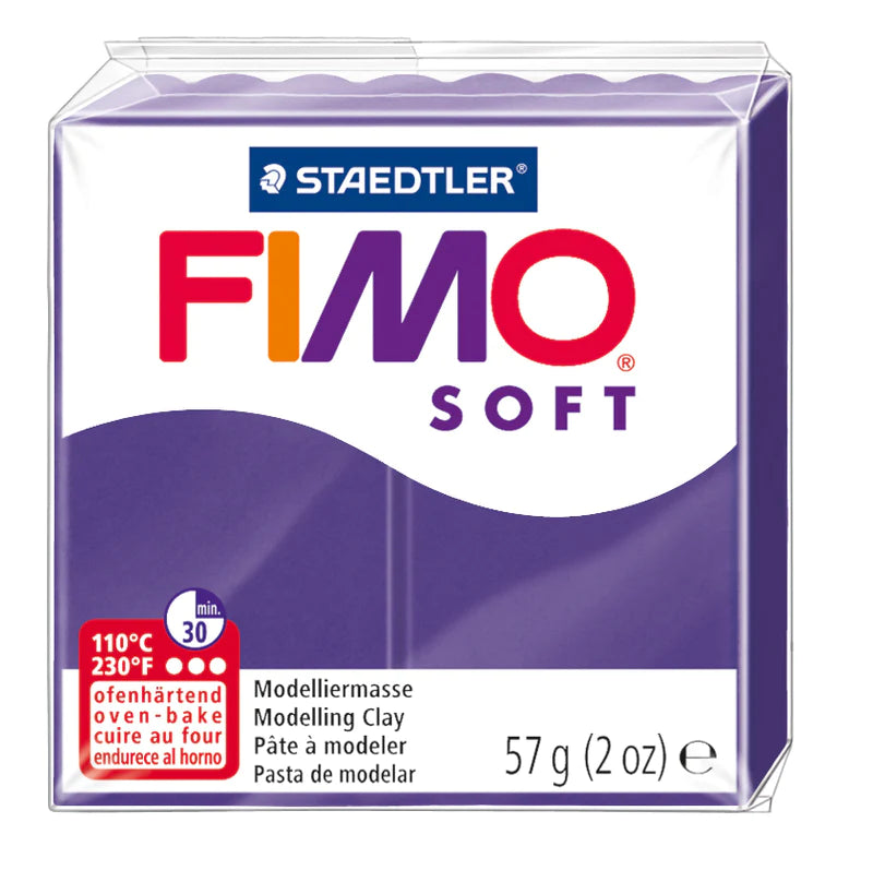 Fimo Mjuk modelllera, plommon