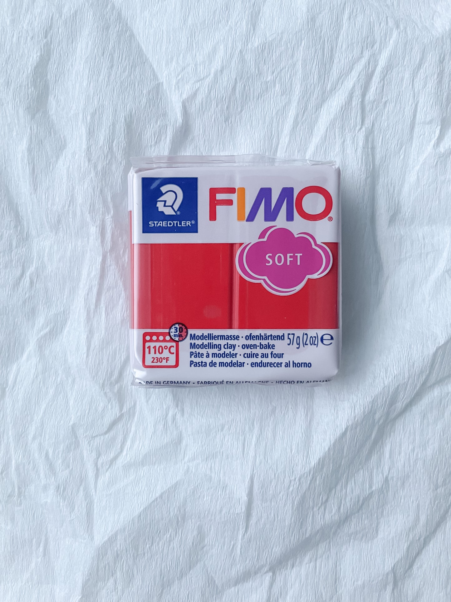 Fimo Soft, indian red, askartelumassa