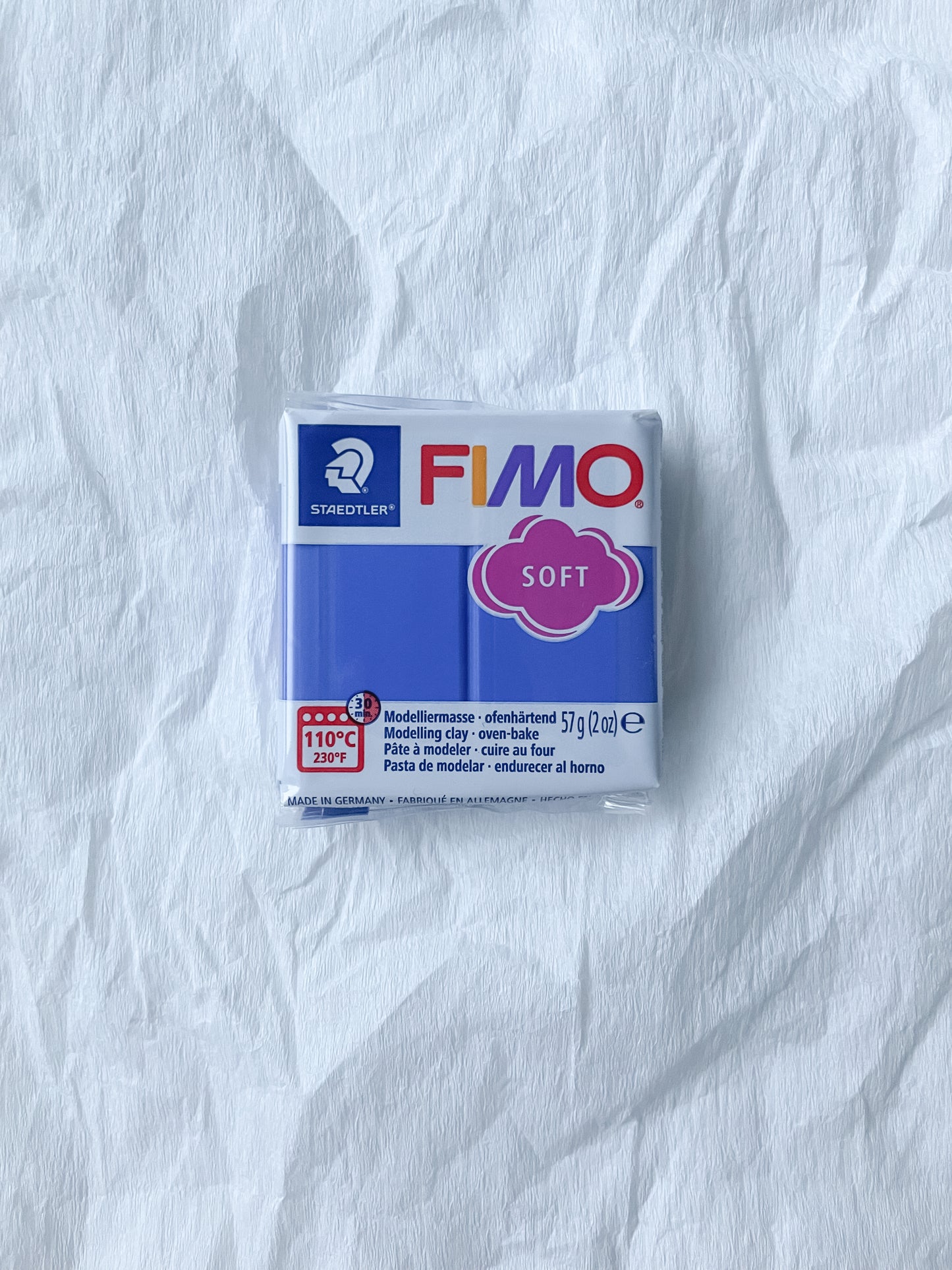 Fimo Soft, askartelumassa, brilliant blue
